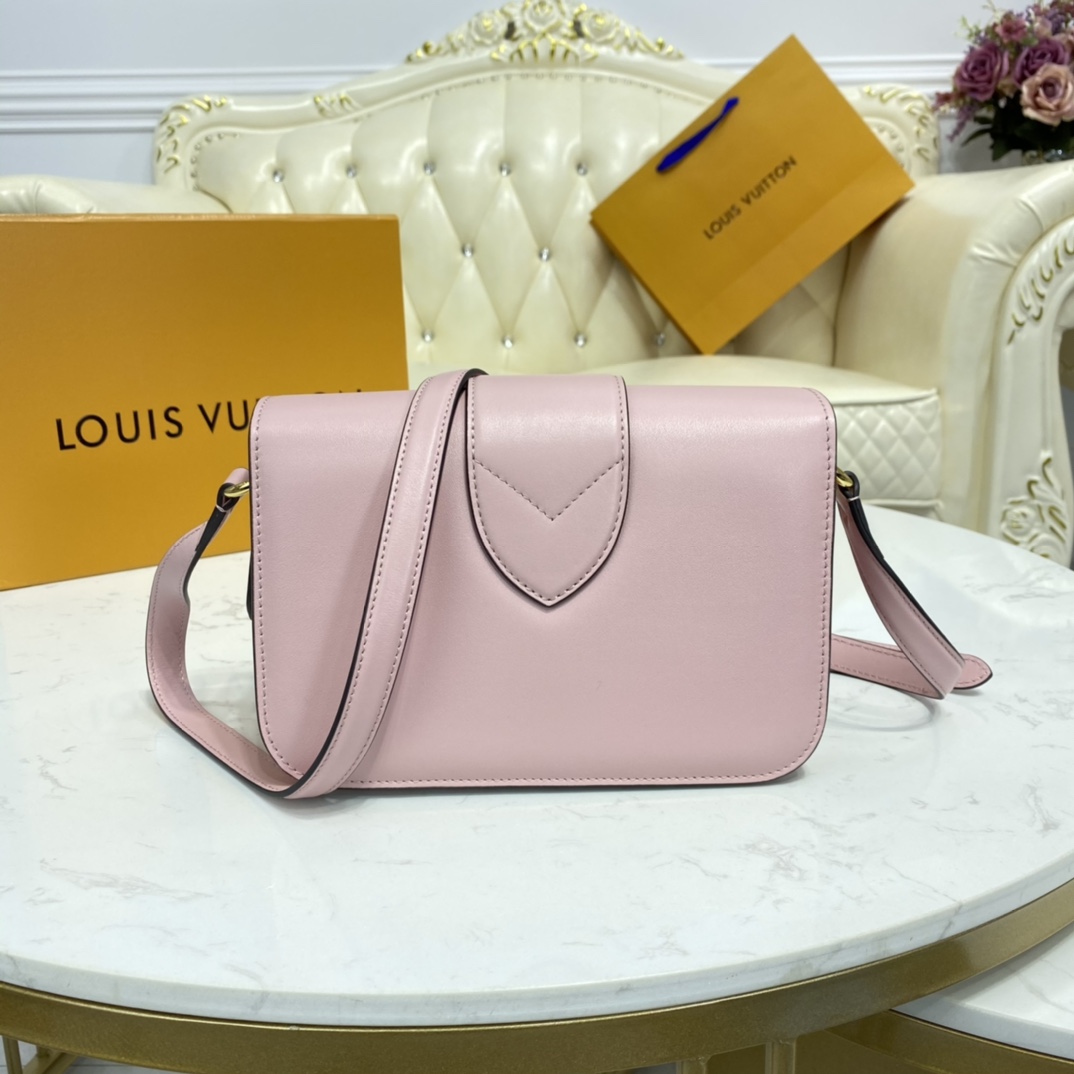 Louis Vuitton LV PONT 9 SOFT Smooth calfskin Shoudler Bag M57325 Himalaya Pink